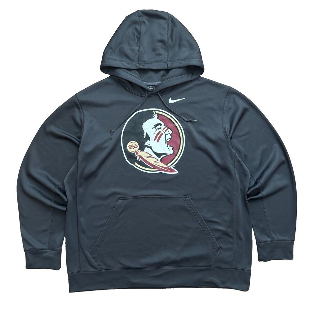 Nike Florida State Seminoles FSU Hoodie Mens XL Therma Fit Pullover Dark Gray